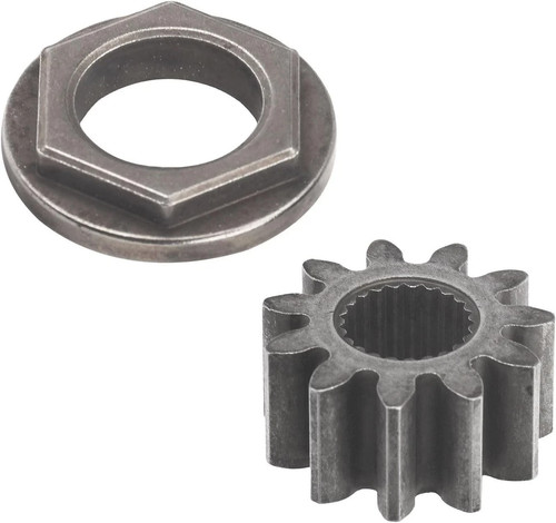 Mower steering shaft pinion - shaft,